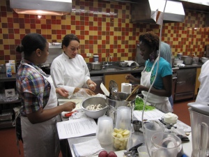 Chef SuSu & my girls...they're such good students.